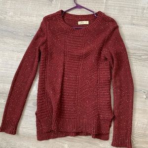 maroon knitted sweater